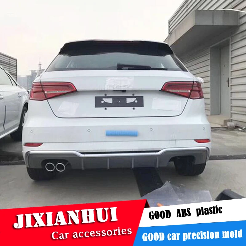 For Audi A3 S3 Body kit spoiler 2017-2019 Hatchback yd ABS Rear lip rear front Bumper Diffuser Bumpers Protector | Автомобили и