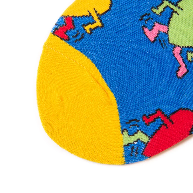 Новинка веселые забавные мужские цветные носки с графикой чёсаный хлопок