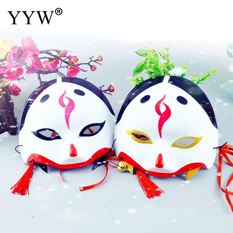 Японская Маска для косплея вечерние полумаски лица забавная тушь Хэллоуина