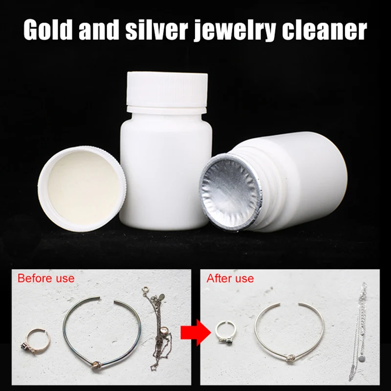 

40 ML Gold And Silver Jewelry Cleaner Silverware Cleaner Cleaning Detergent DIY Jewelry Accessories Home Cleaning Tool J99Store
