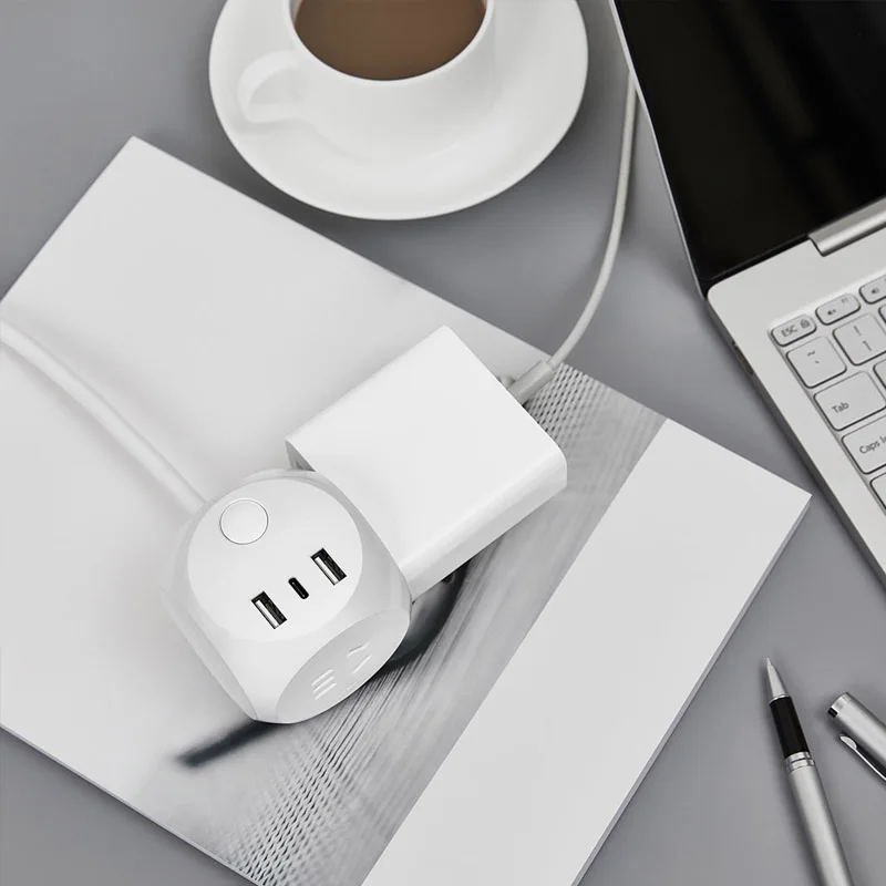 Xiaomi Youpin кубическая розетка Rubik с адаптером питания Smart Fast 3 Национальный стандартный разъем 2USB1Type-C1.5m удлинитель