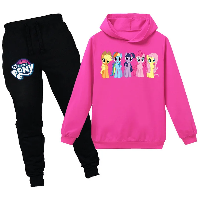 Новые детские толстовки My Little Pony модный детский свитер с капюшоном детская