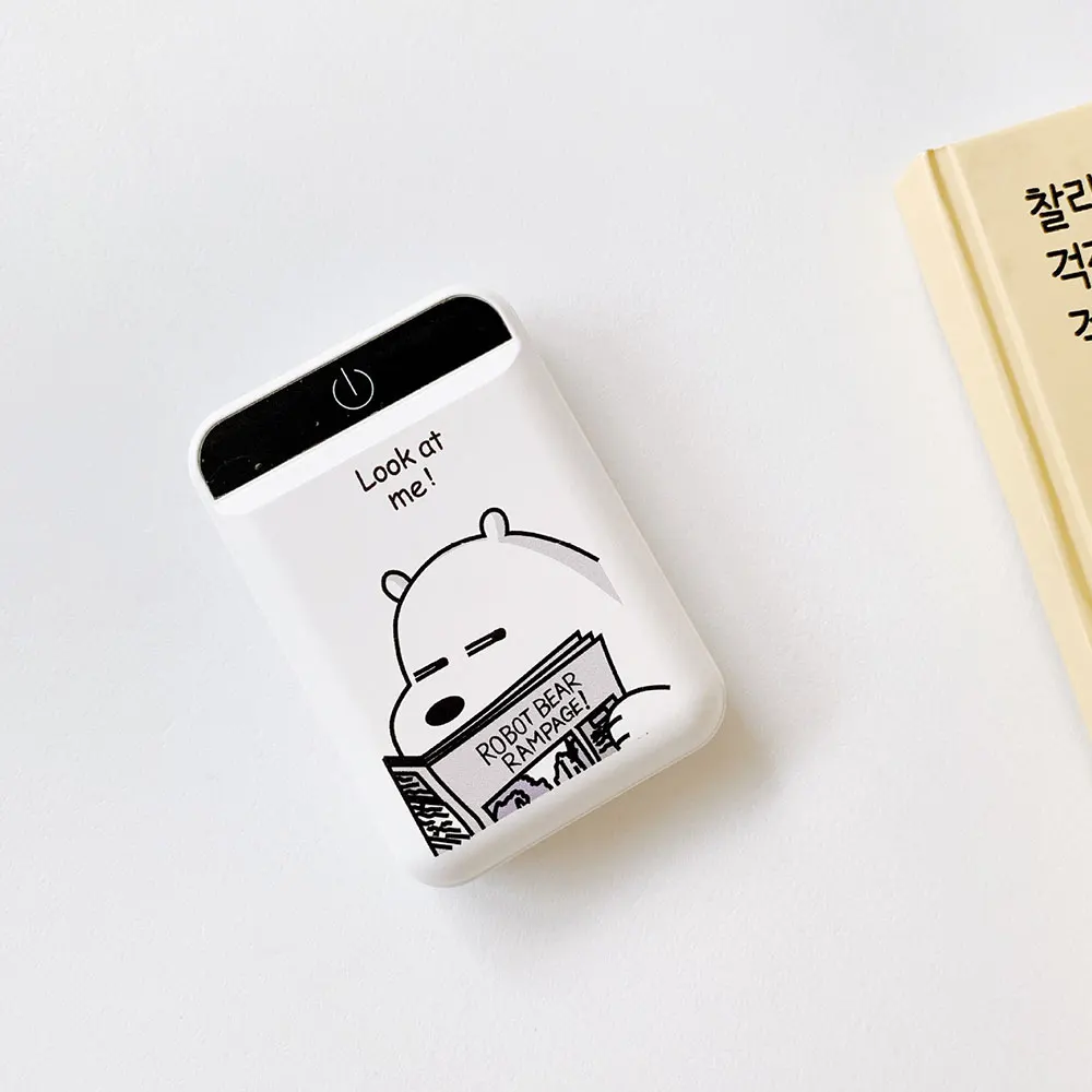 FLOVEME mi ni power Bank 4800 мАч светодиодный внешний аккумулятор с мультяшным рисунком для iPhone Xiaomi mi, портативное зарядное устройство