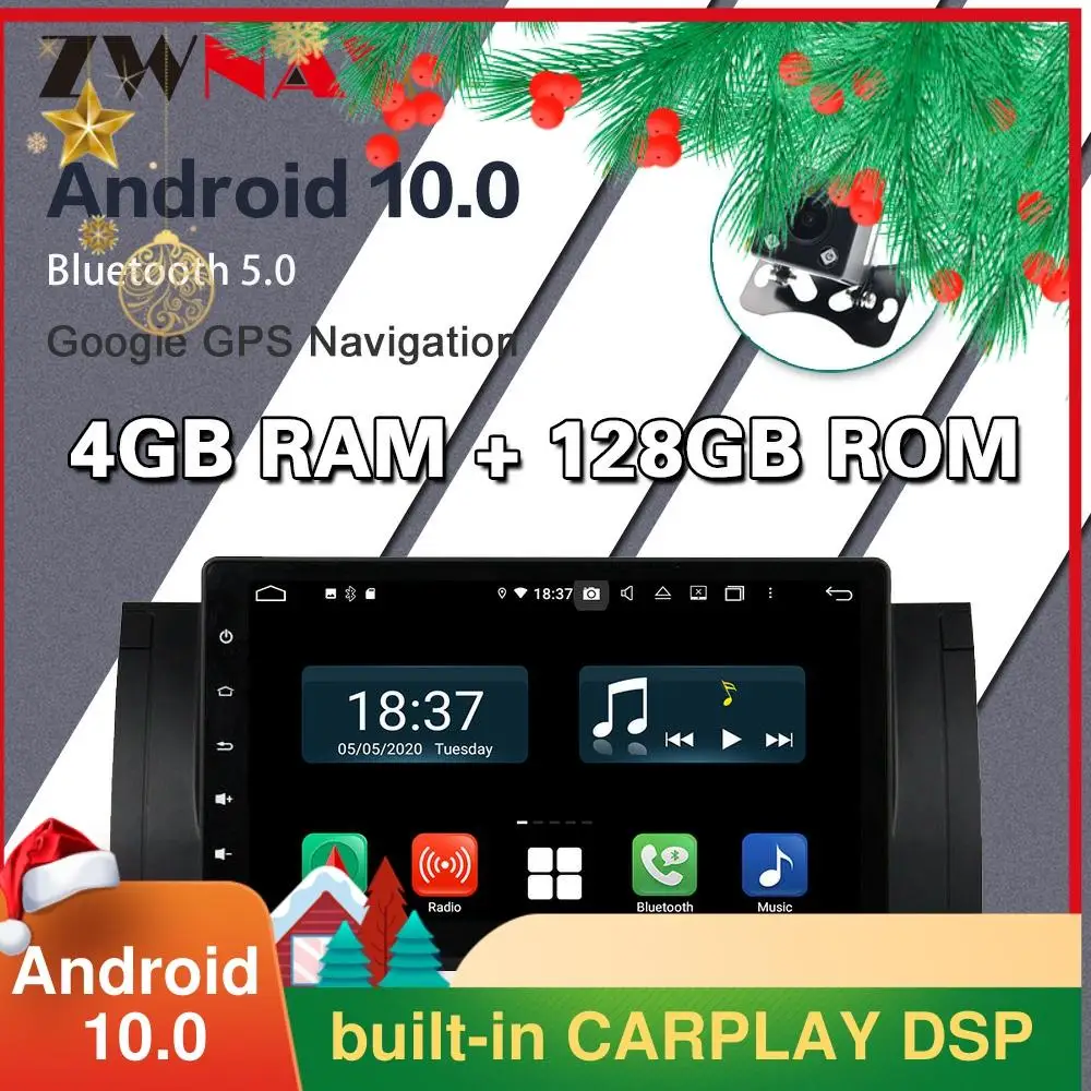 

128G Carplay Android 10 screen Car DVD Player for BMW E39 1995-19992000 2001 2002 2003 GPS car Auto Radio Audio Stereo Head unit