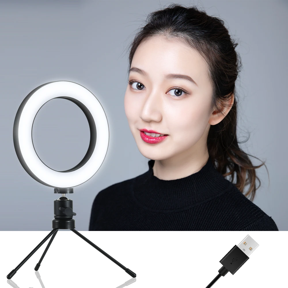 16 см светодиодный кольцевой светильник для селфи прямой