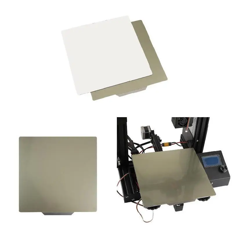 

HotBed Platform Steel Build Plate with Magnetic Base+Heat Resistant PEI for 3D Printer SGA998