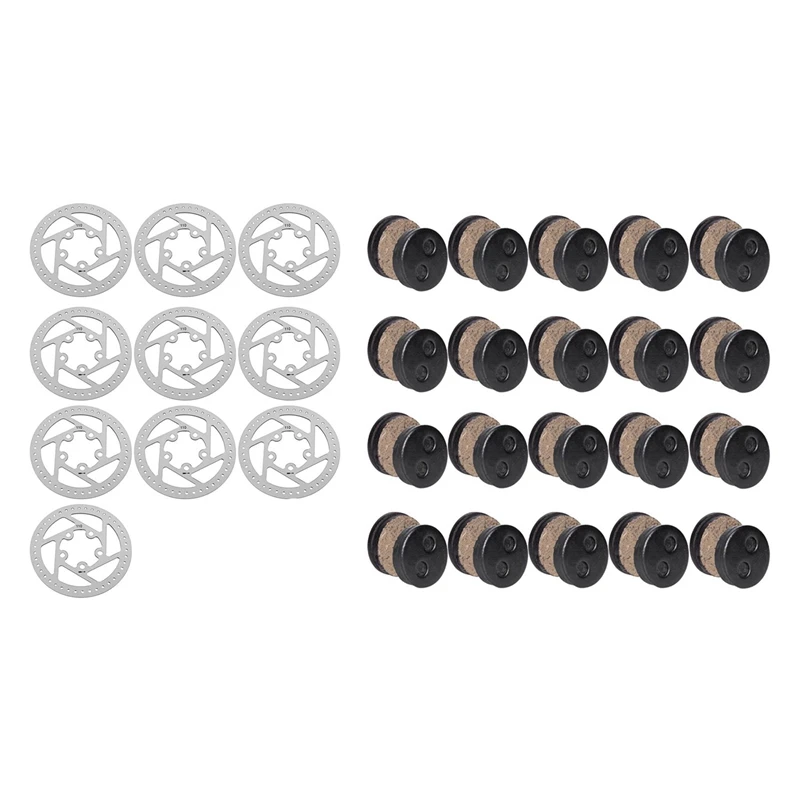 

40Pcs MTB Disc Brake Pads Kit With 10Pcs Electric Scooter Customize Brake Disc 110Mm Rear Wheel Brake Disc
