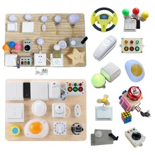 Kids Busy Board Accessories Baby Toys Educational Sensory Activity Board Fine Motor Skill Montessori Material Switch Plug Socket