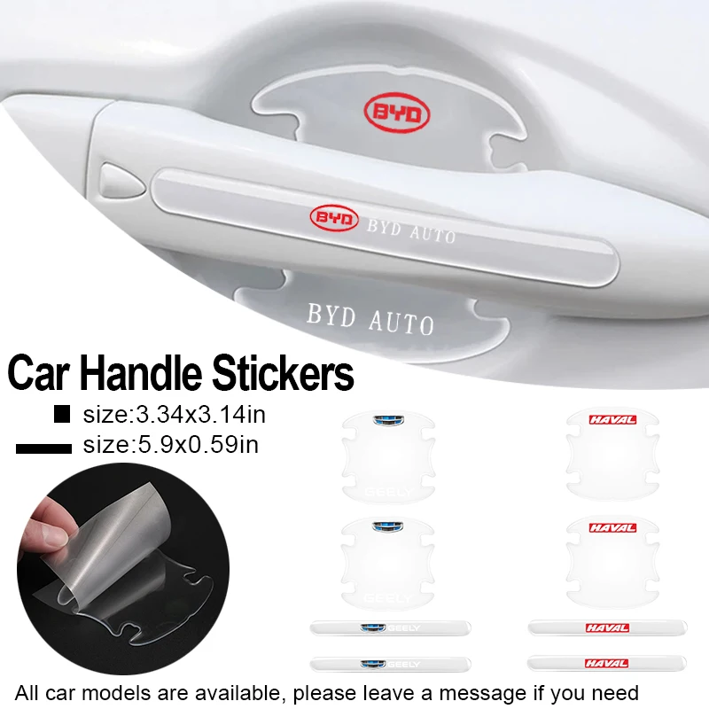 

Car Door Bowl Handle Protection Stickers For Dacia Lodgy Mcv Sandero Duster Logan Sandero Car Accessories