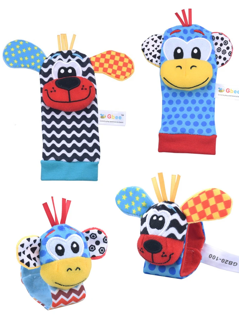 Погремушки на запястье видоискатель для ног детская игрушка малышей браслет