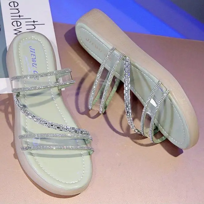 Симпатичные женские босоножки на мягкой подошве мятно зеленый королевский синий