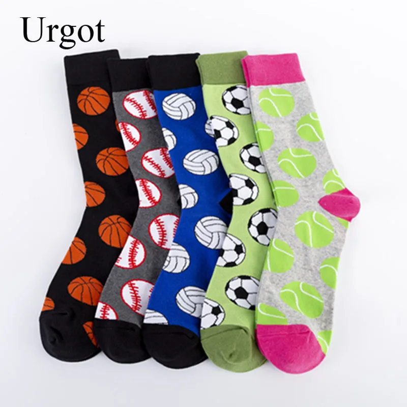 

Urgot 5 Pairs Men's Funny Happy Socks New Tide Cotton Socks Ball Series Casual Jacquard Socks Sock Men Hip-pop Meias Calcetines