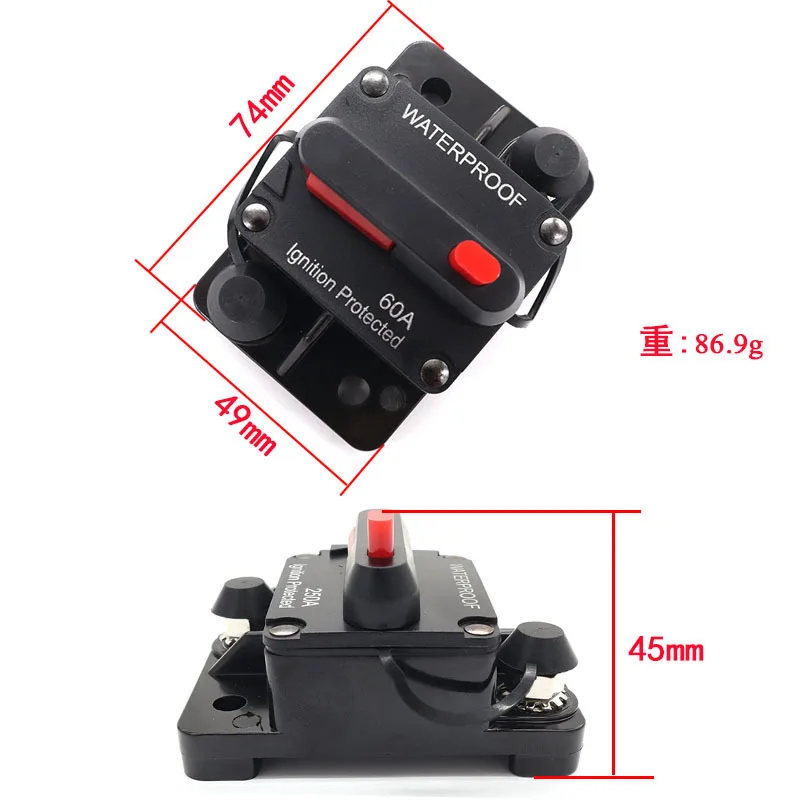 30A 40A 50A 60A 70A 80A 100A 120A 150A 200A 250A 300A AMP Circuit Breaker Fuse Reset 12-48V DC Car Boat Auto Waterproof | Автомобили и