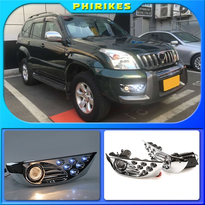 

LED Daytime Running Light for Toyota Prado 120 LC120 GRJ120 Land cruiser 2003-2009 Fog lamp drl bumper light