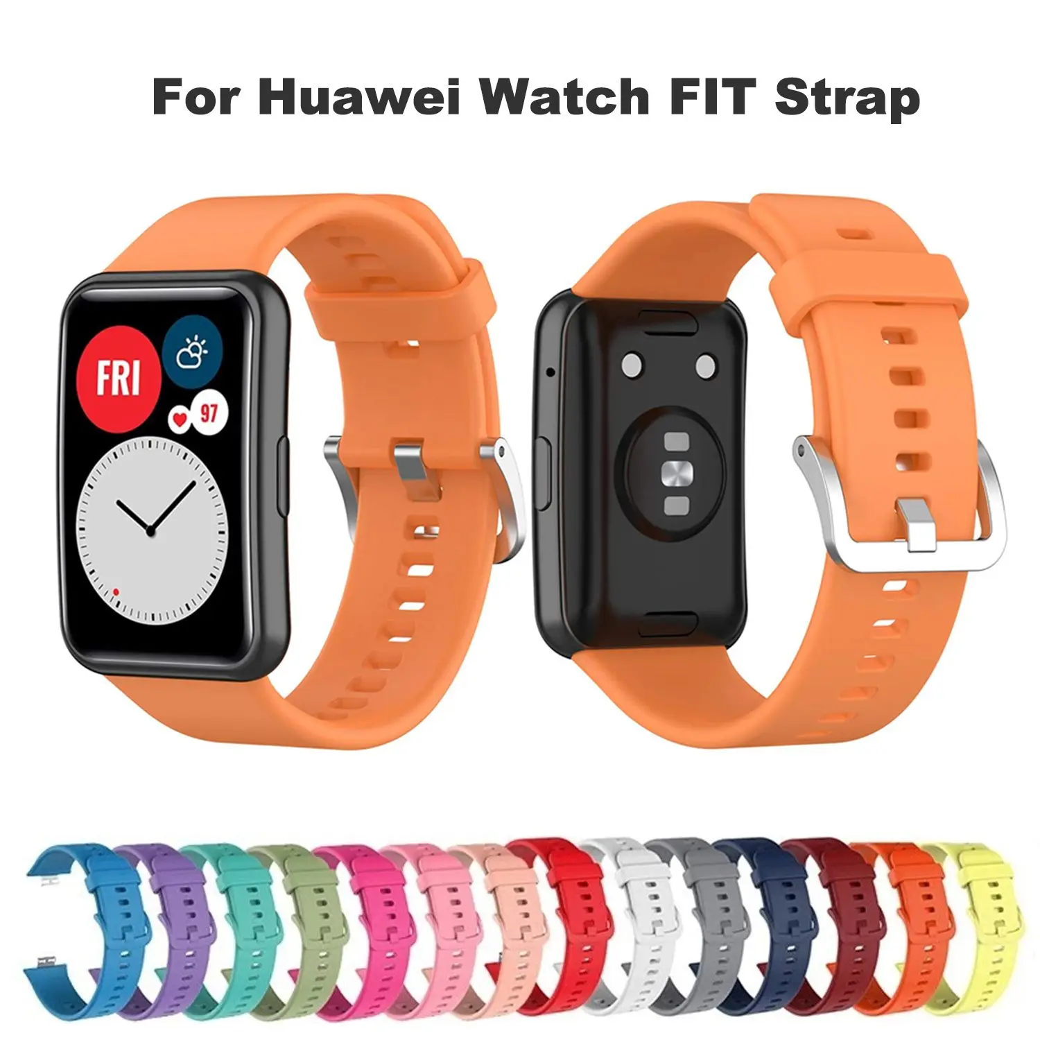 

Silicone Band For Huawei Watch FIT Strap Smartwatch Accessories Replacement Wrist Bracelet Correa For Huawei Watch Fit Strap