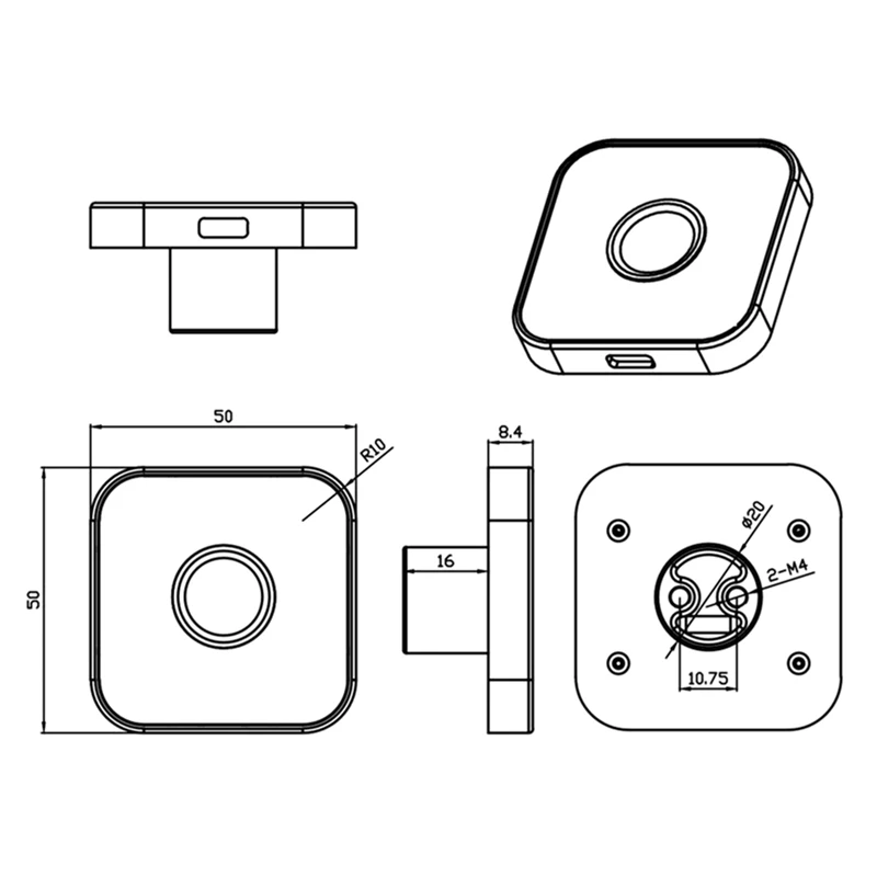 Панель управления доступом по отпечаткам пальцев с низким энергопотреблением 12