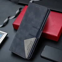 rhombus lines leather wallet case for vivo v21 v21e y21 y21s y33s y11 y12 y15 2020 y17 y20 y51 y51a y51s 4g 5g luxury flip cover