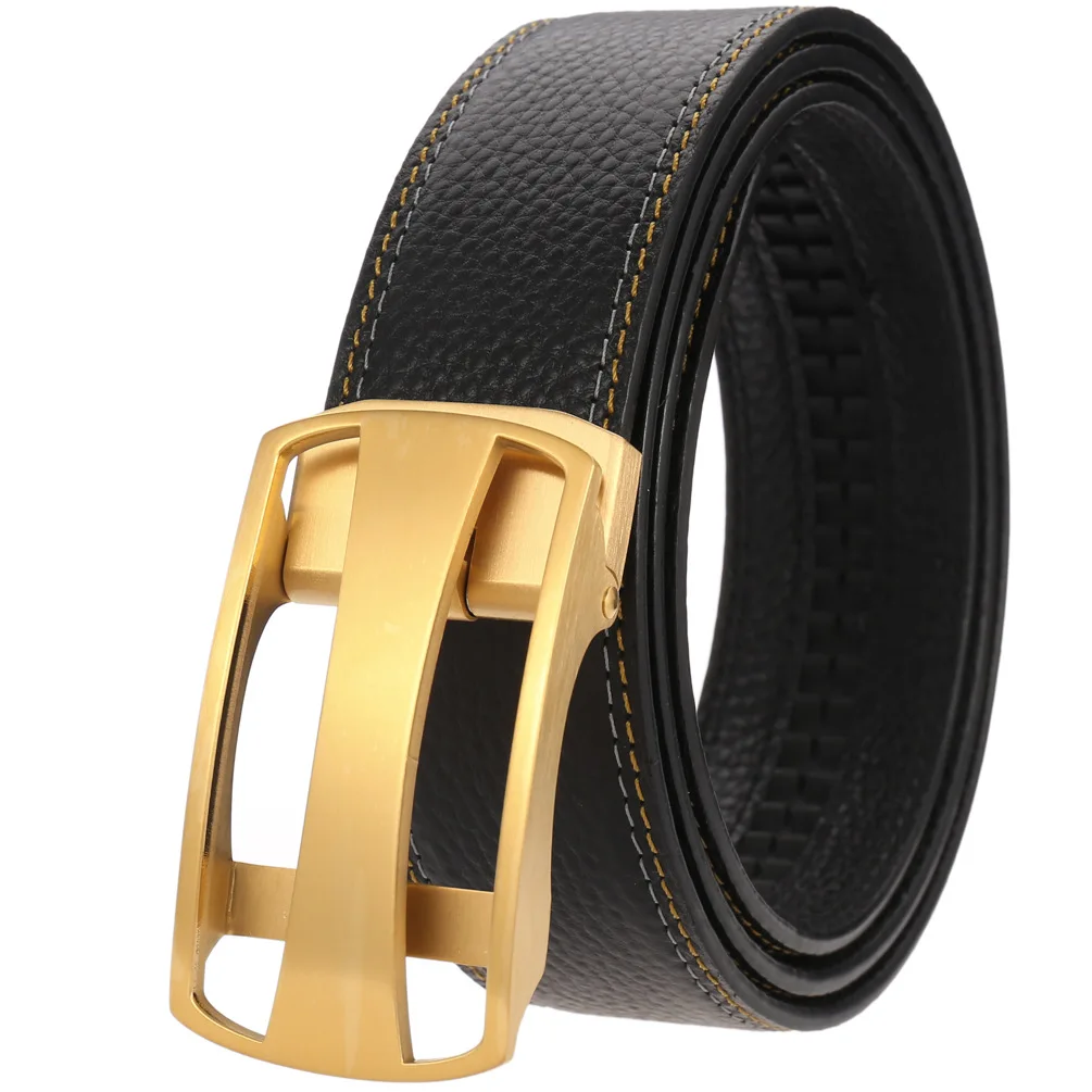 

FANGE Luxury Brand Senior Men Belt High Quality Male Cowskin Leather Belt With Stainless Steel Automatic Buckle Fashion FG6002-1