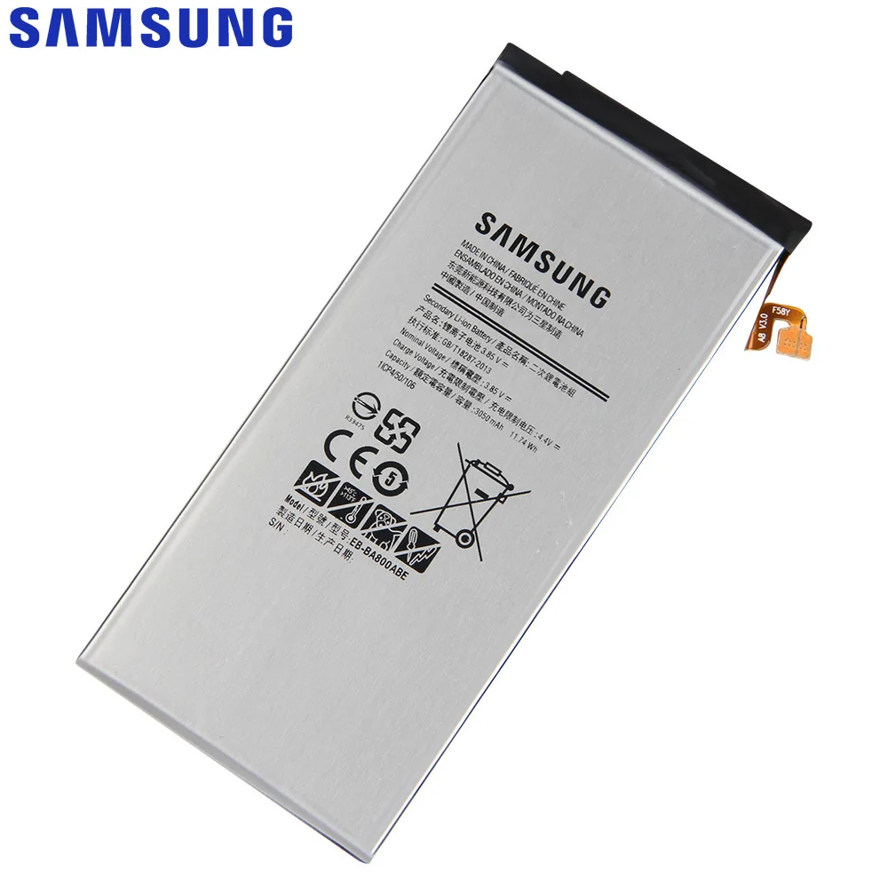 Оригинальная запасная батарея Samsung для Galaxy A8 A8000 A800YZ A800F A800S настоящая телефона