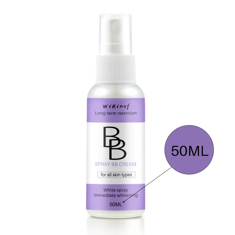 50ML Spray bb cream Новое поступление 50 мл BB крем спрей уход за лицом основа BB крем макияж Осветляющий консилер крем отбеливающий спрей - Цвет: 50ML Spray bb cream