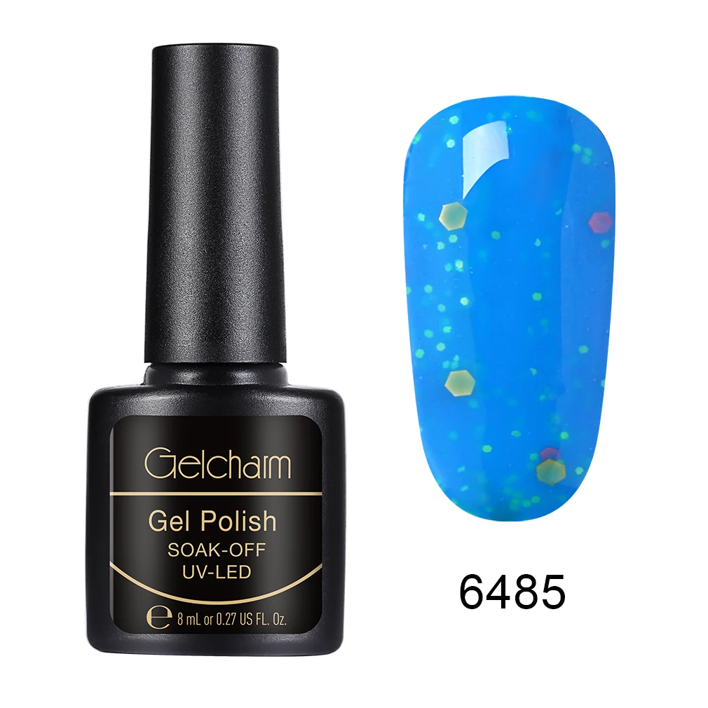 Gelcharm 8 мл сыр конфеты УФ-гель для ногтей используется с молочного цвета гель лак Полупостоянный все для маникюра дизайн ногтей гель - Цвет: 6485