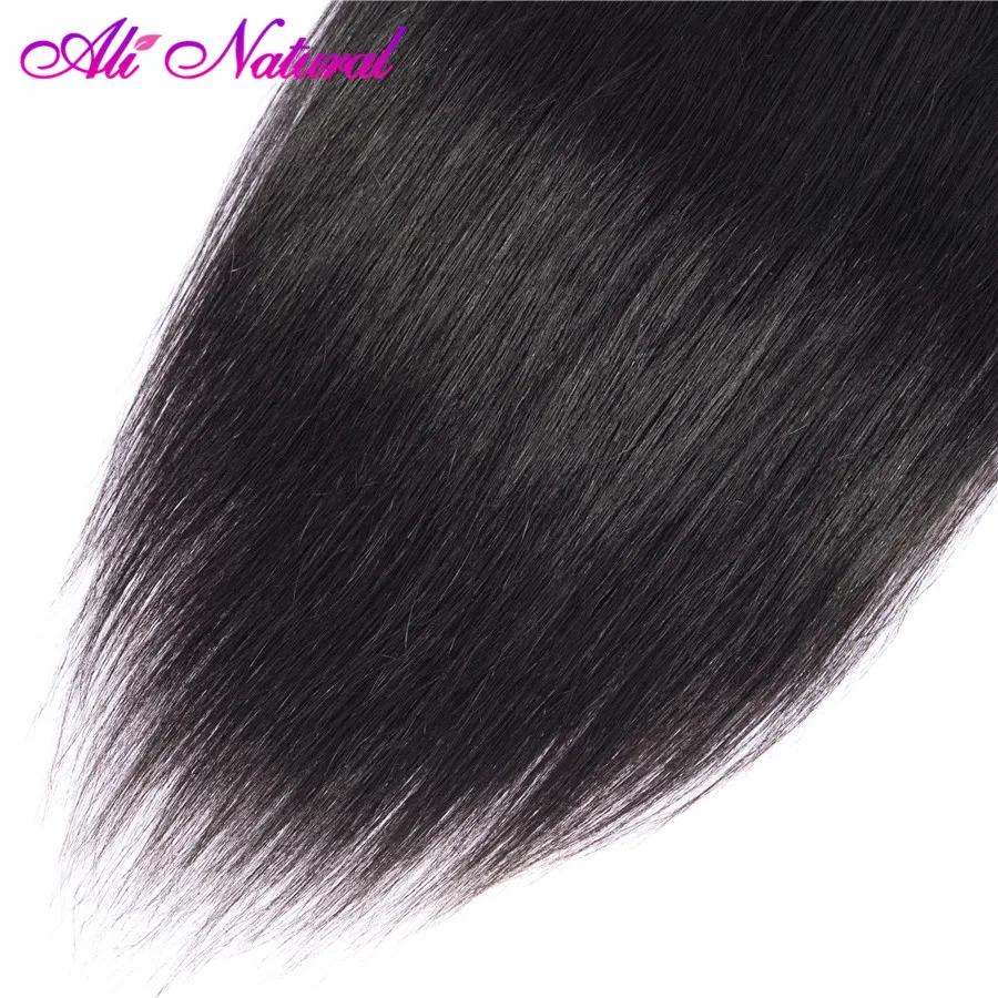 Ali натуральные бразильские прямые волосы на заколке для наращивания