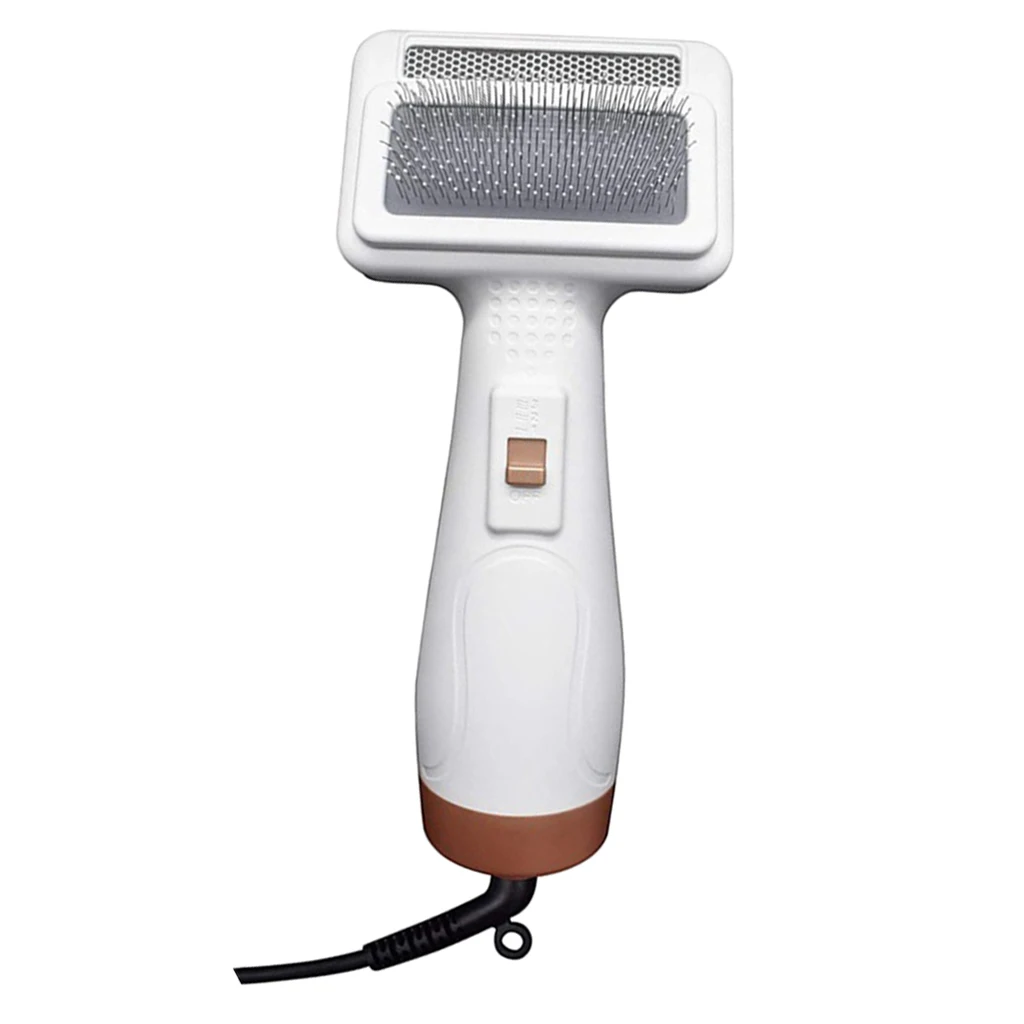 

2 in 1 Electric Pet Hair Dryer Brush Pet Grooming Hair Dryer with Slicker Brush Portable Detachable Comb EU Plug