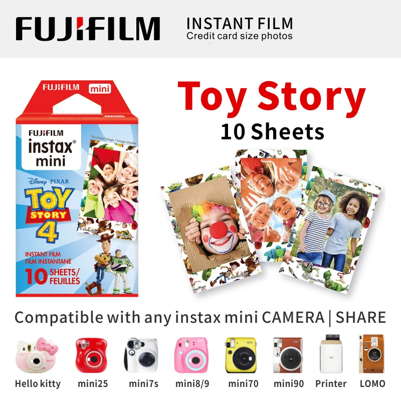 Toy Story 10 Sheets Fujifilm Instax Mini 8 пленка 10 листов Синий Rilakkuma hello kitty Fuji фотобумага для 70 50s 7s 90 25 SP2 LOMO мгновенная камера - Цвет: Toy Story 10 Sheets