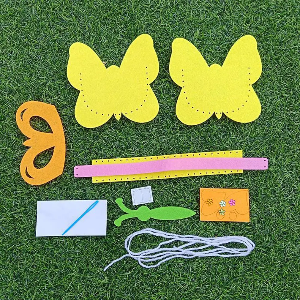 Lovely DIY Non Woven Cloth Cartoon Bag Kids Children Kindergarten Art Class Felt Craft Handbag Sewing Kit | Дом и сад