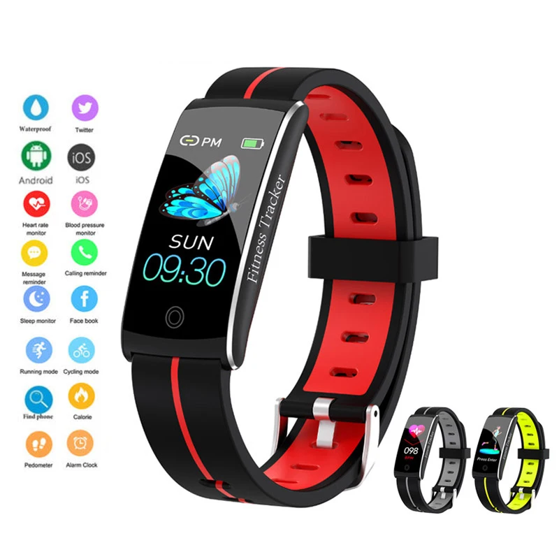 Новинка F10C Смарт-часы цветной экран Спортивные С Пульсометром монитор сна