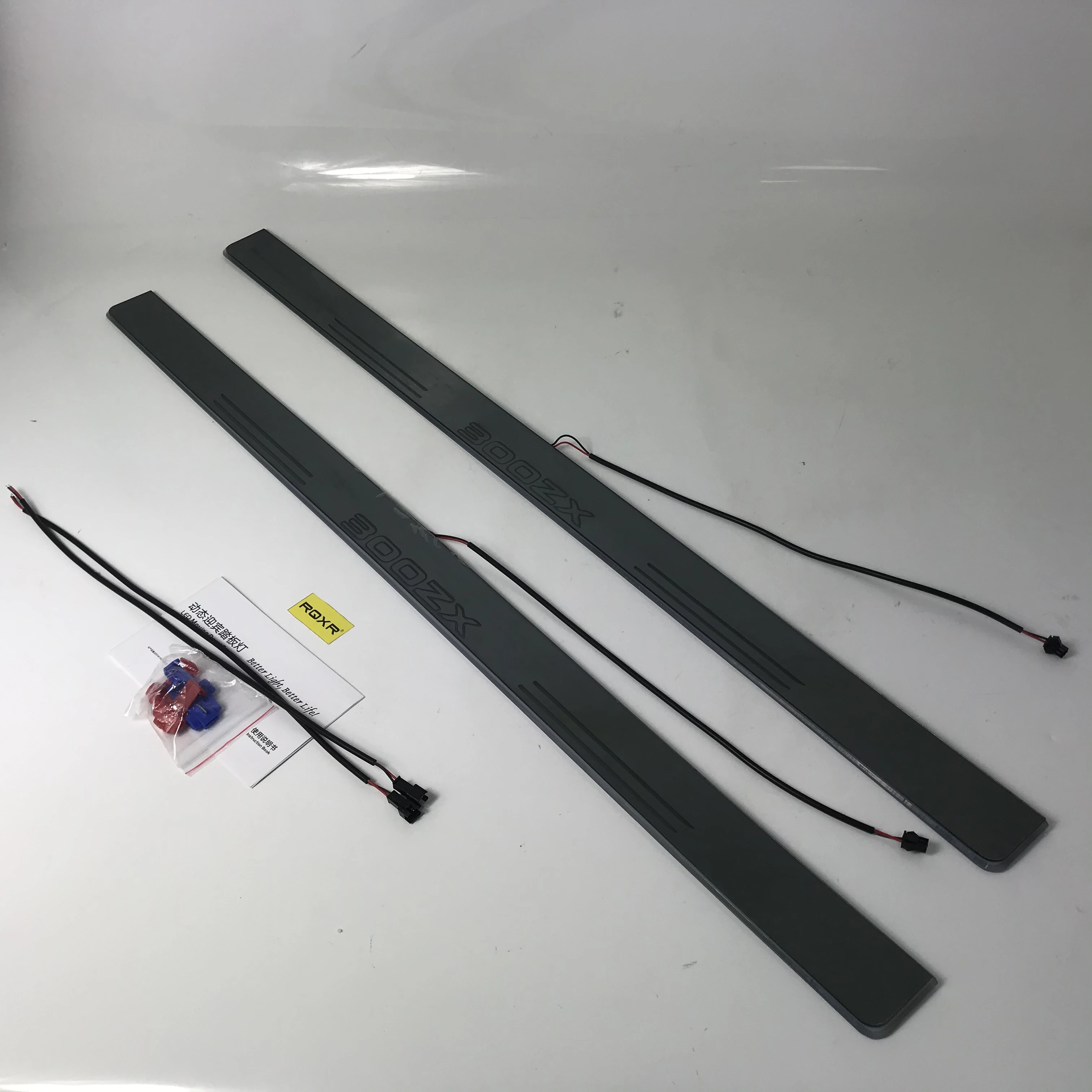 

eOsuns led moving door scuff for Nissan 300zx z32 dynamic door sill plate flat lining overlay Flowing/still light