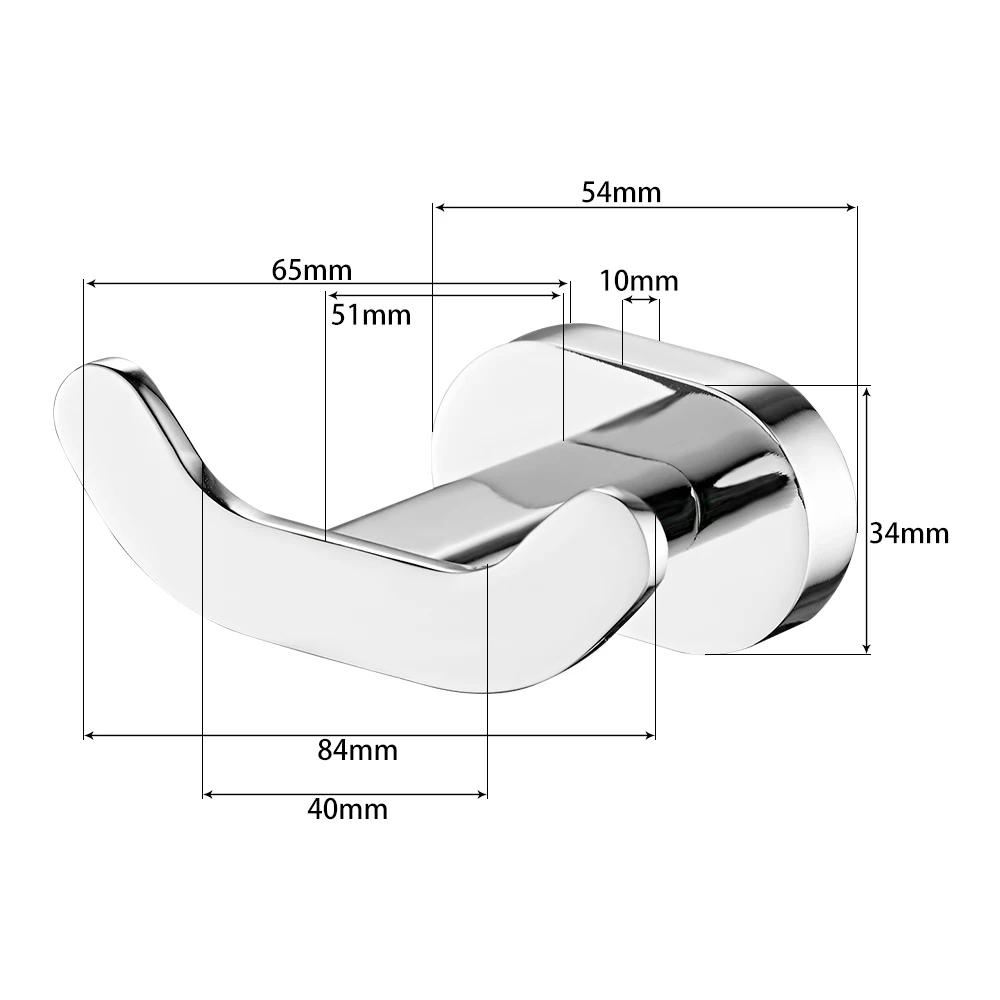 

Bathroom Robe Hooks Wall Towel Hook Stainless Steel Coat Hat Hanger Door Hook Kitchen Hardware Rustproof Restroom Accessories