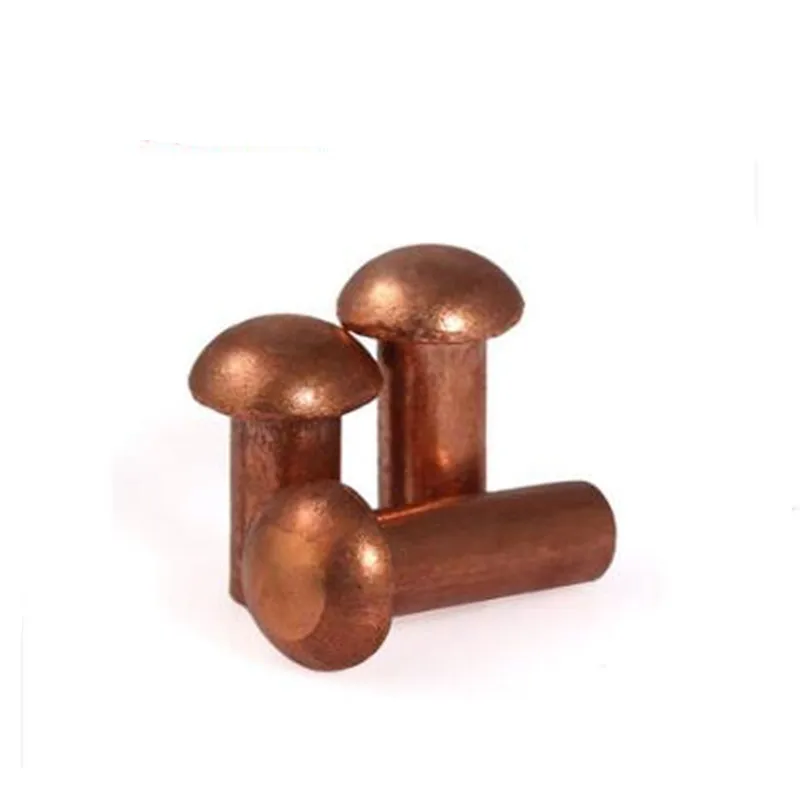 

20/50Pcs M2 M2.5 M3 M4 GB867 Copper Solid Round Head Rivet Alloy Self-plugging Rivet