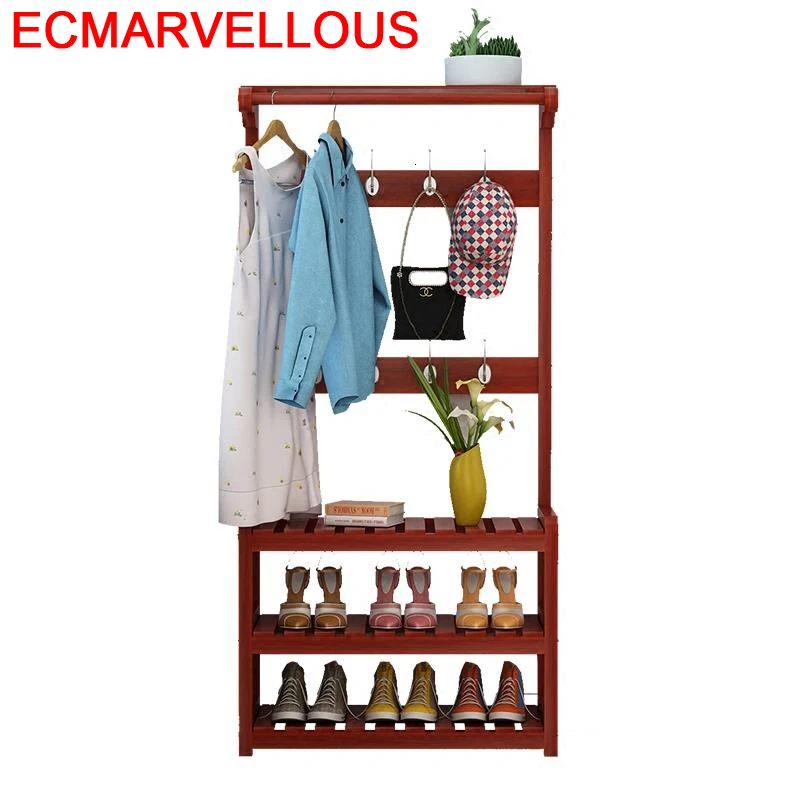 Винтажная деревянная стойка для одежды с декоративной поверхностью Percha Colgadores