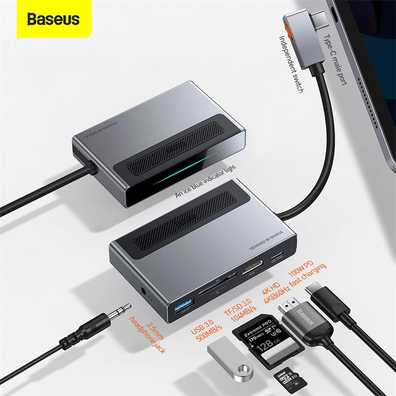 Сетевой концентратор Baseus USB Type C на 3 0 4K HD для iPad Pro MacBook Pro|USB-хабы| |