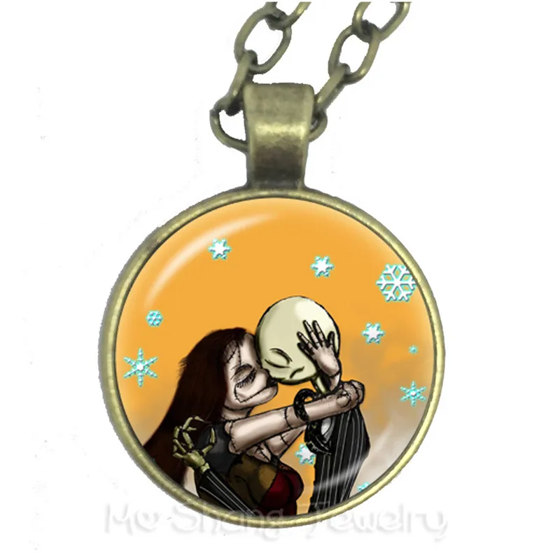 Кошмар перед Рождеством Джек Скеллингтон и Салли 25 мм стеклянный кабошон