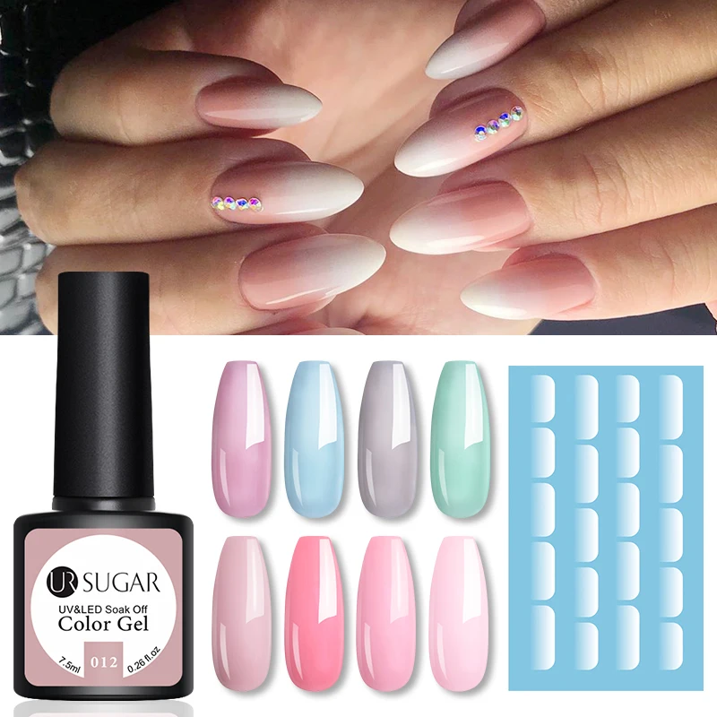 Гель-лак для ногтей с опалом полупрозрачный эффектом градиента | Красота и