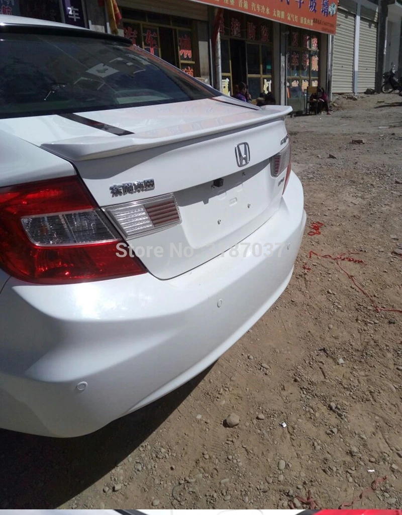 Спойлер для Honda Civic 2014-2015 Пластиковая Задняя Крышка багажника из АБС-пластика