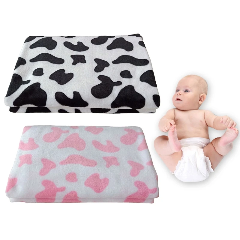 

150x160cm Newborn Dot Cow Print Swaddle Wrap Blanket Quality Cashmere Baby Infant Photo Backdrop Photography Props Background