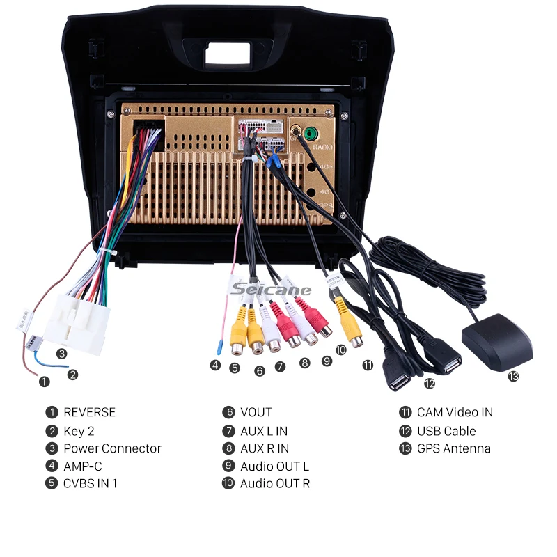 Seicane 9 дюймовый четырехъядерный Android 10 0 API 29 для Chevy Chevrolet S10 2015 2018 ISUZU D Max