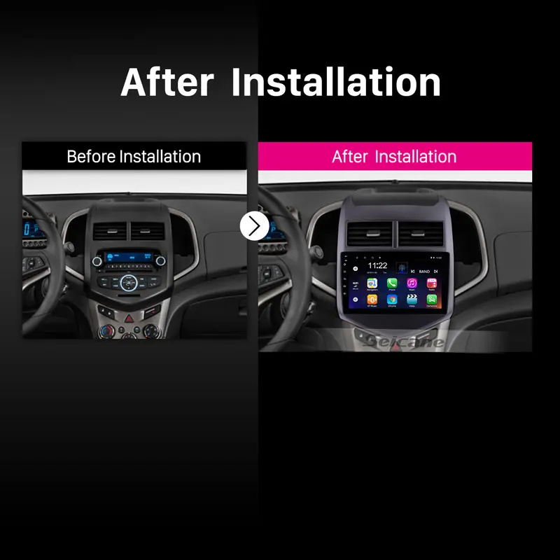 Автомобильный мультимедийный плеер Seicane Android 10 0 ОЗУ 2 Гб 9 &quot GPS стерео для Chevrolet AVEO