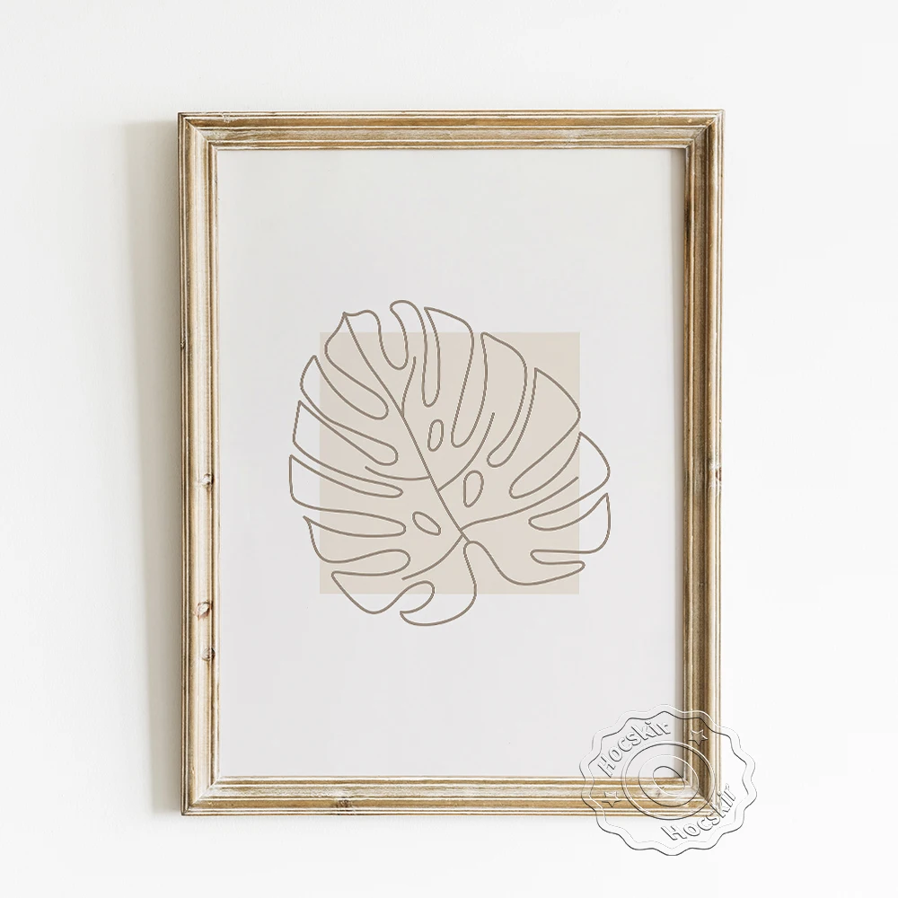 

Monstera Deliciosa Neutral Poster, Tropical Plant Art Prints, Scandinavian Style Botanical Wall Picture, Modern Home Decoration