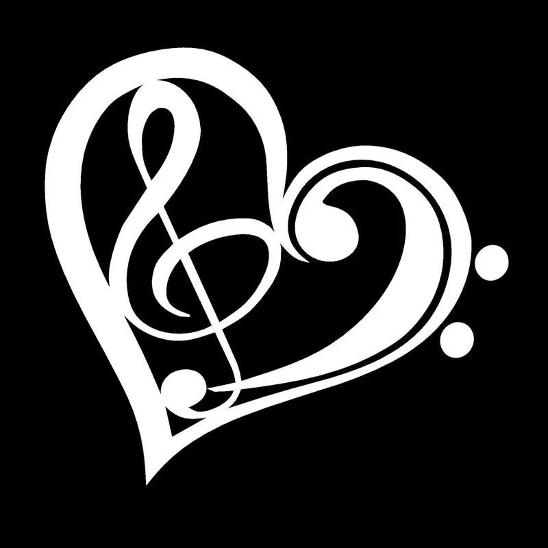 

Funny Vinyl Decals Cute Girls Stickers Car Window Wall Bumper Love Music Decoration Accessories Zww-2004, 10cm * 9.5cm