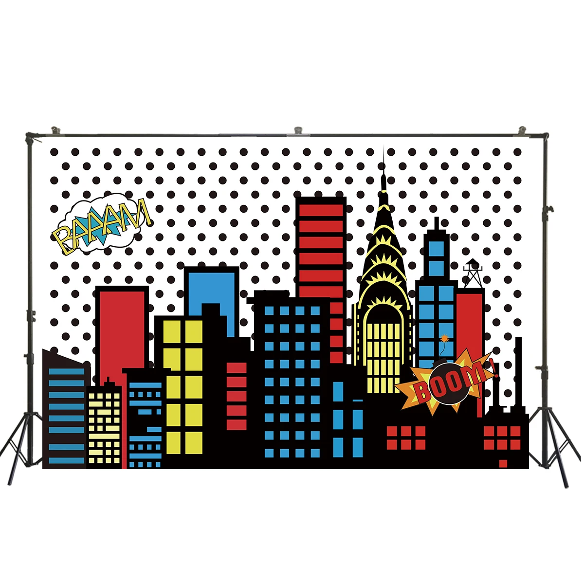 Тематический фон с супер героями детский праздник на день рождения баннер для
