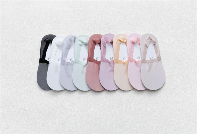 5 Pairs Lot Socks For Women Invisible Sock Slippers Color Thin Mesh Transparent Women's Socks Korea Style Mesh No Show Summer