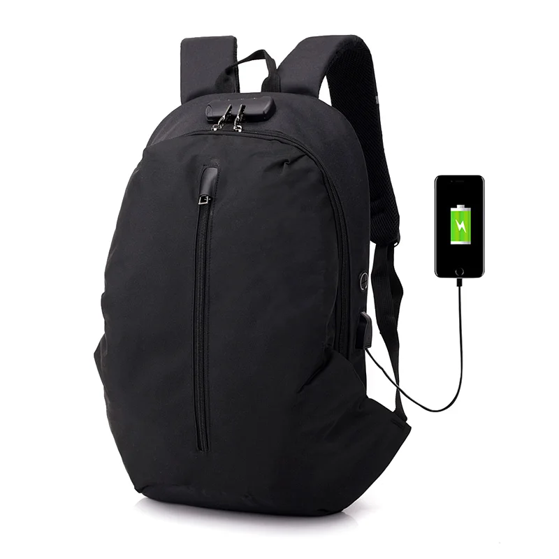 Laptop Backpack Nylon USB Charge Multifunctional Rucksack Schoolbag Hiking Travel Shoulder bag