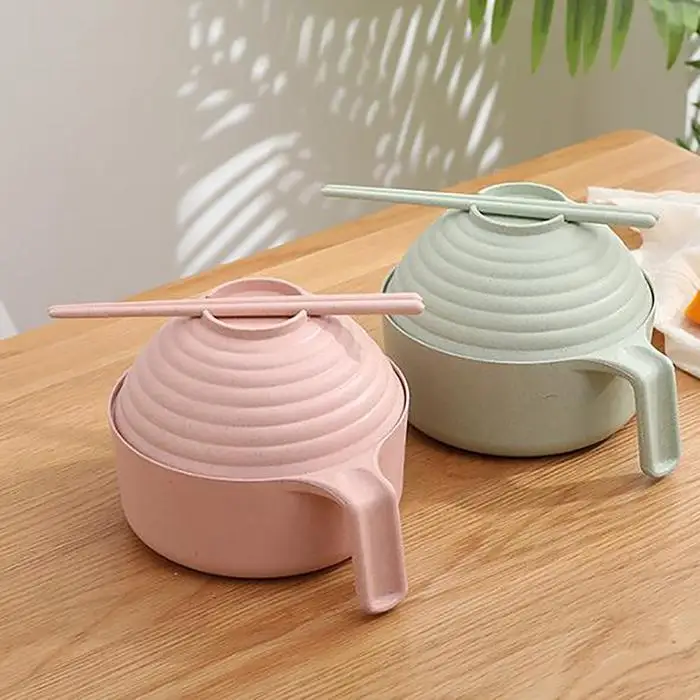 Домашняя Студенческая миска для лапши быстрого приготовления набор посуды с