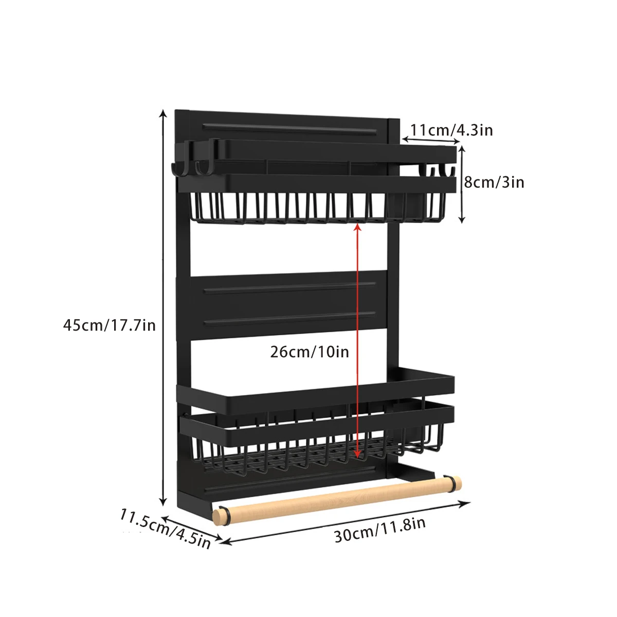 

Kitchen Organizer Refrigerator Rack Side Shelf Sidewall Holder Multifunctional Household Multi-layer Fridge Storage