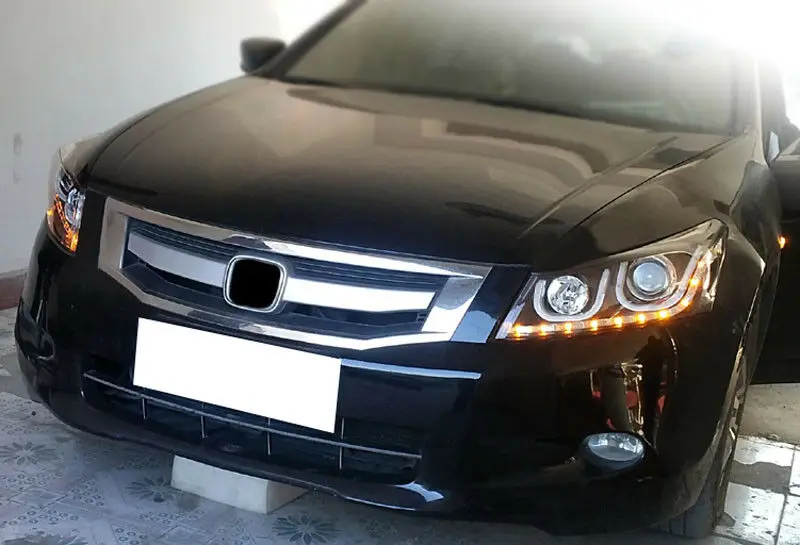 2 шт. Авто комбинированная фара в сборе черный чехол КРЫШКА ДЛЯ Honda Accord 2008 2009 2010 2011