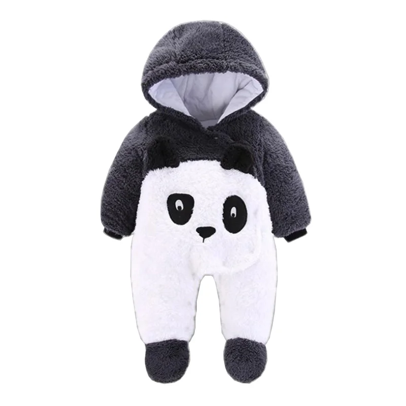 Детский фланелевый пушистый комбинезон DOUBCHOW для мальчиков и девочек зимний